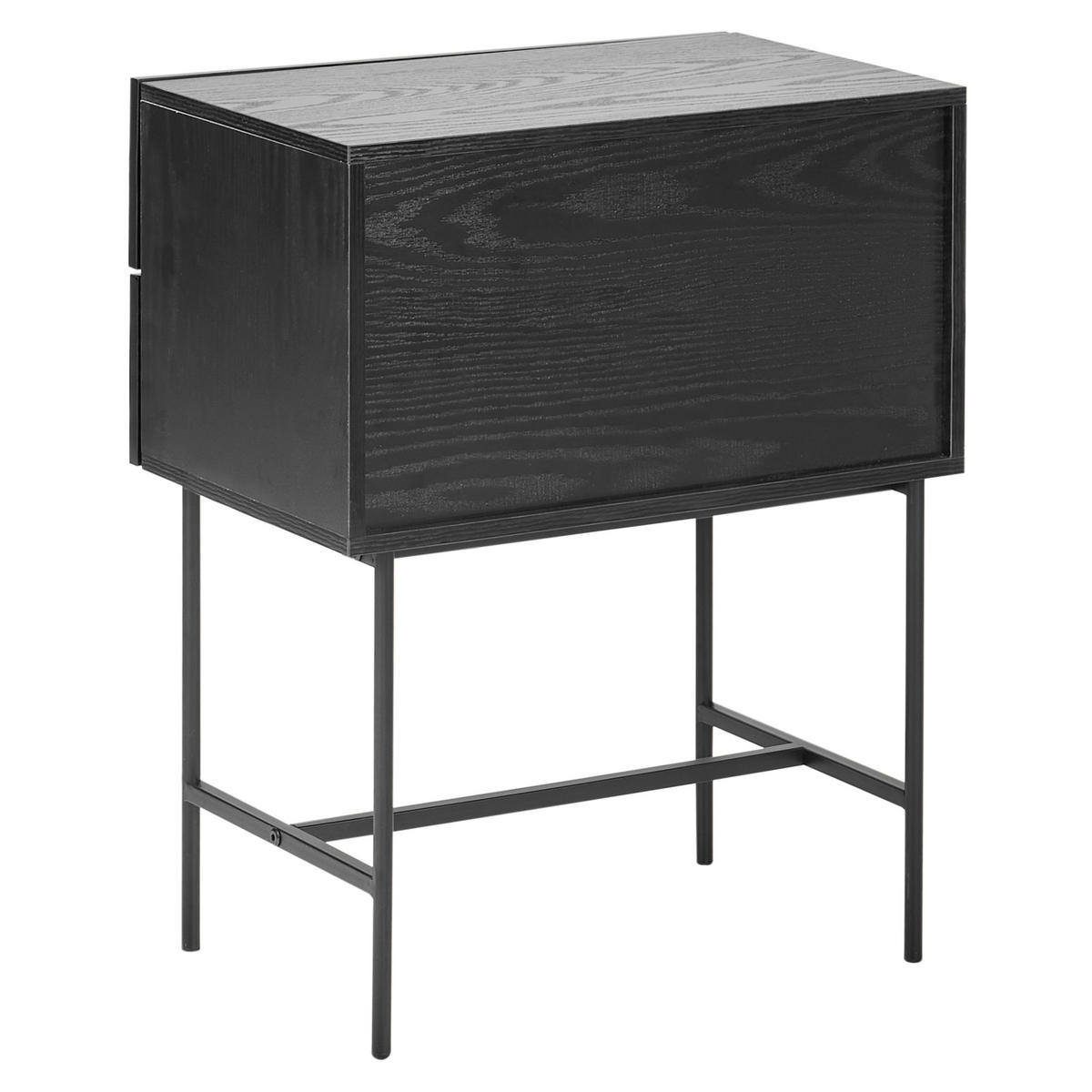 NACHTTISCH Schwarz Coventry - Schwarz, Holzwerkstoff (48/59/32cm) - Beliani