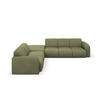 ECKSOFA links Molino aus strukturiertem Stoff hellgrün 6 Sitzplätze - Hellgrün, Textil (250/315cm) - Micadoni