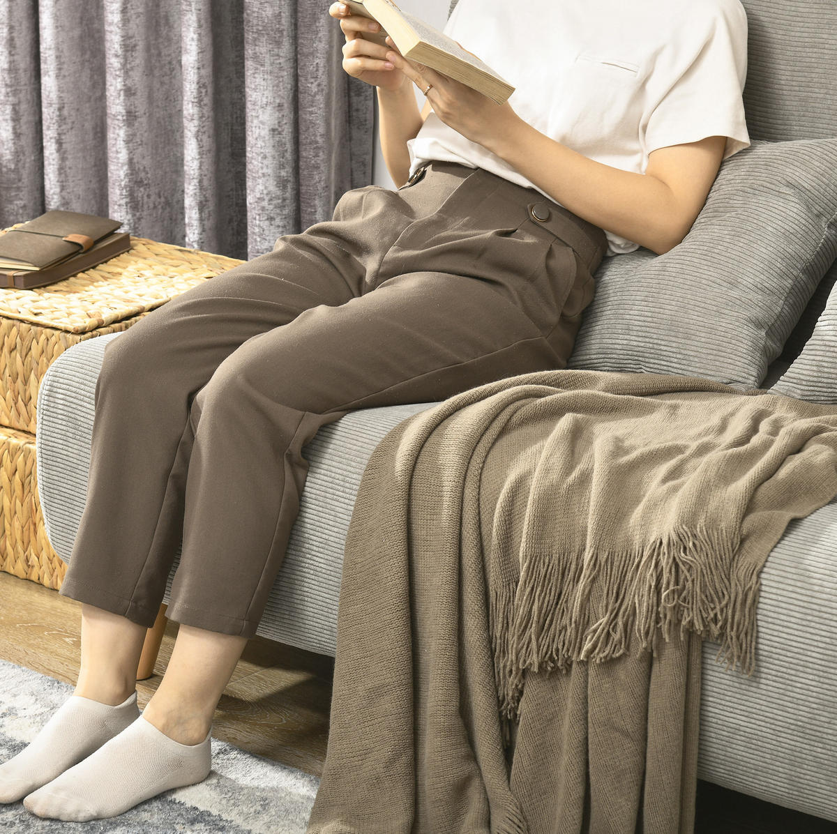 SCHLAFSOFA 141/90/81 cm in Grau – verstellbar mit 141/191 cm Liegefläche - Grau, Textil (90/81/141cm) - BEAOK