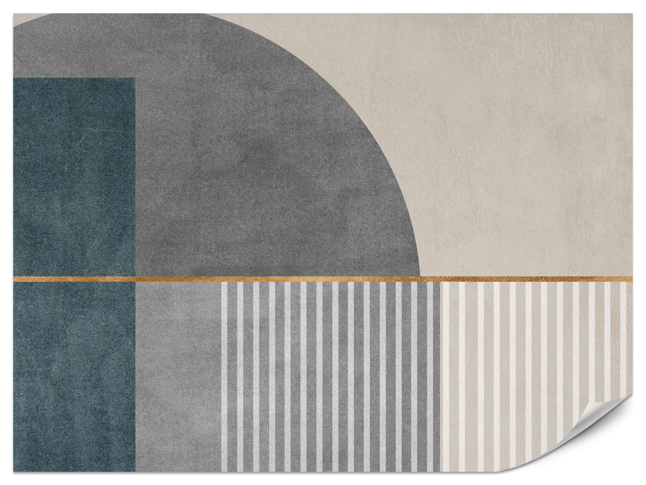 FOTOTAPETE für Wohnzimmer Formen Modernes Geometrisches Muster 200x140 - Beige/Braun, Papier (200/140cm) - Muralo