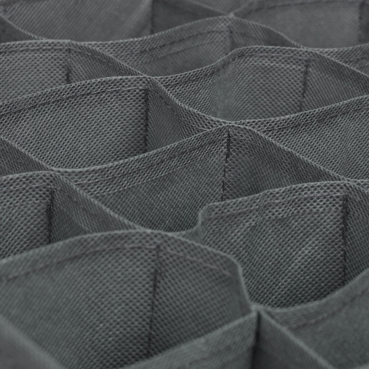 ORGANIZÉR na bielizeň - sivá, textil/vlnitá lepenka (32/9/32cm) - Relaxdays