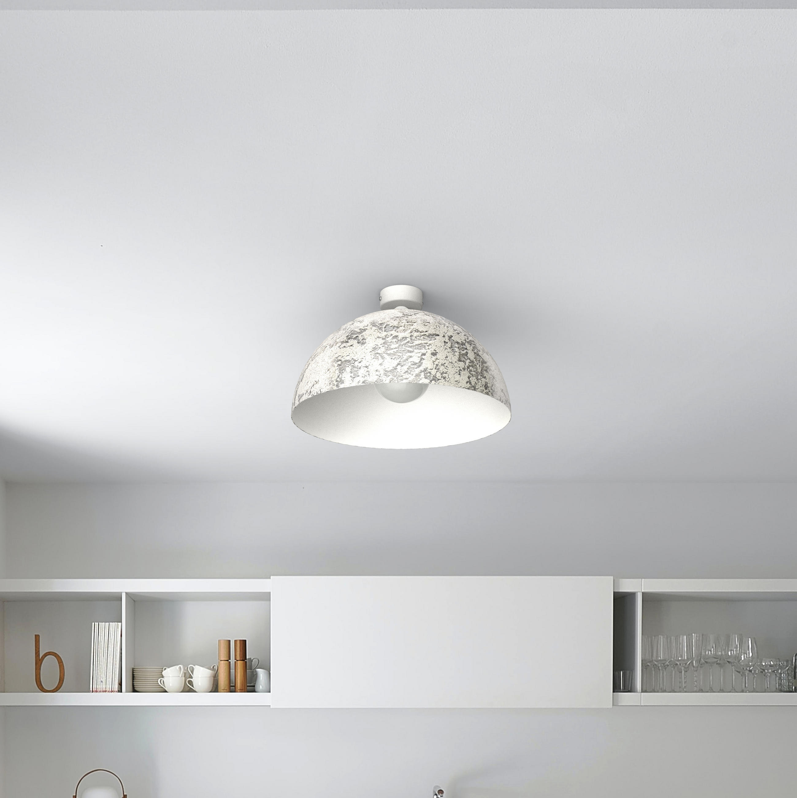 DECKENLEUCHTE - Grau, Metall (40/40/20cm) - Lumicom