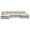 WOHNLANDSCHAFT Jamaal Taupe Velours rechtsseitig - Taupe/Schwarz, Textil (330/106/212cm) - Selsey
