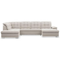 WOHNLANDSCHAFT Jamaal Taupe Velours rechtsseitig - Taupe/Schwarz, Textil (330/106/212cm) - Selsey