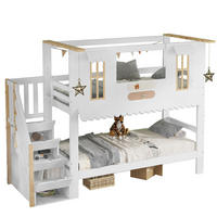 ETAGENBETT 90x200 cm Treppe Fenster weiß - Weiß, Holz (90/200cm) - LEBENLANG