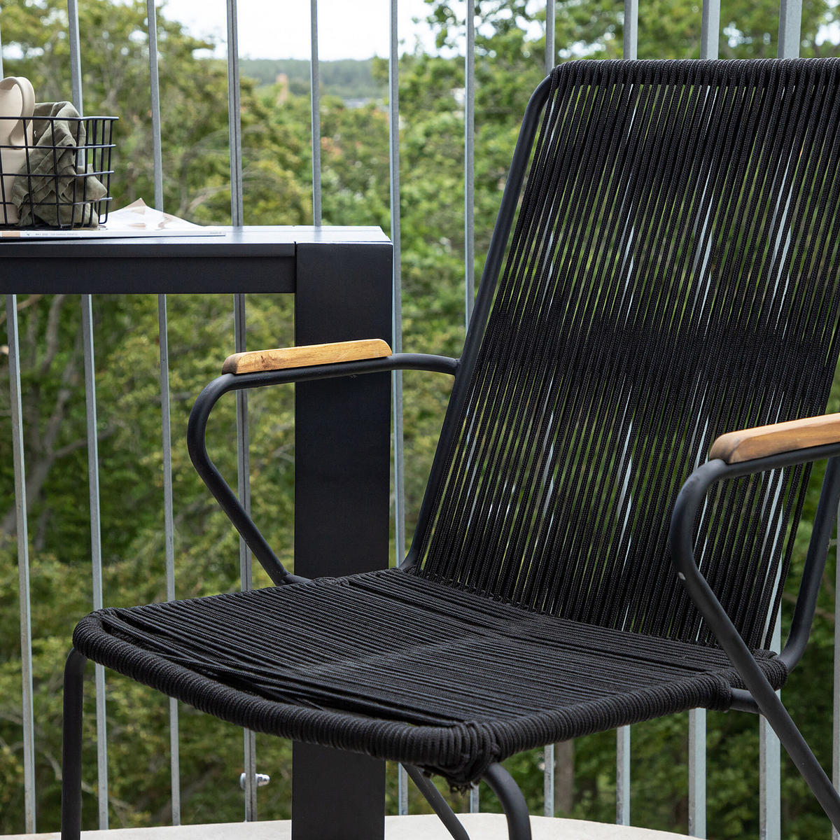 GARTENSTUHL - Schwarz, Textil (60/93/63cm) - home24