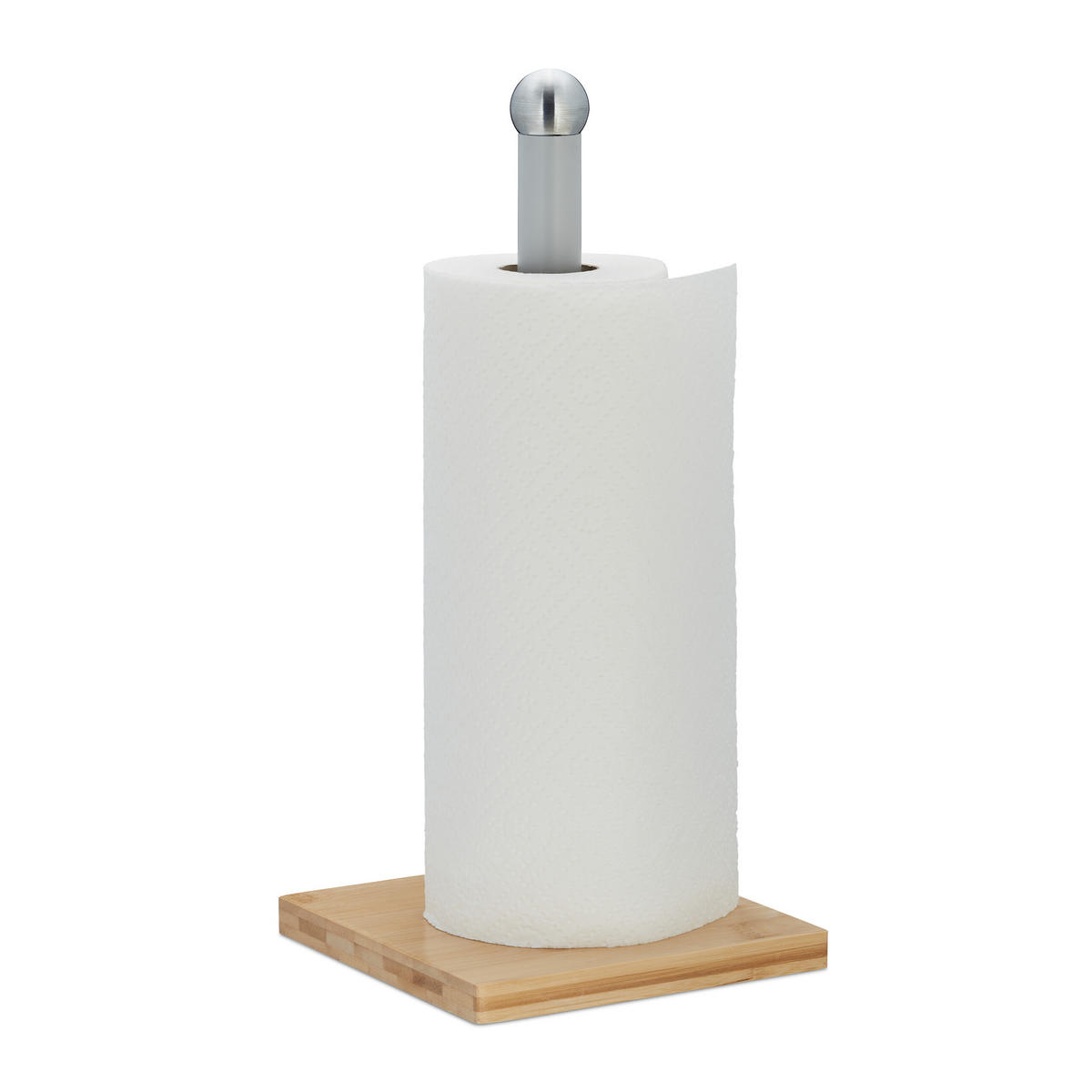 KÜCHENROLLENHALTER - Multicolor, Holz/Metall (16/35/16cm) - Relaxdays