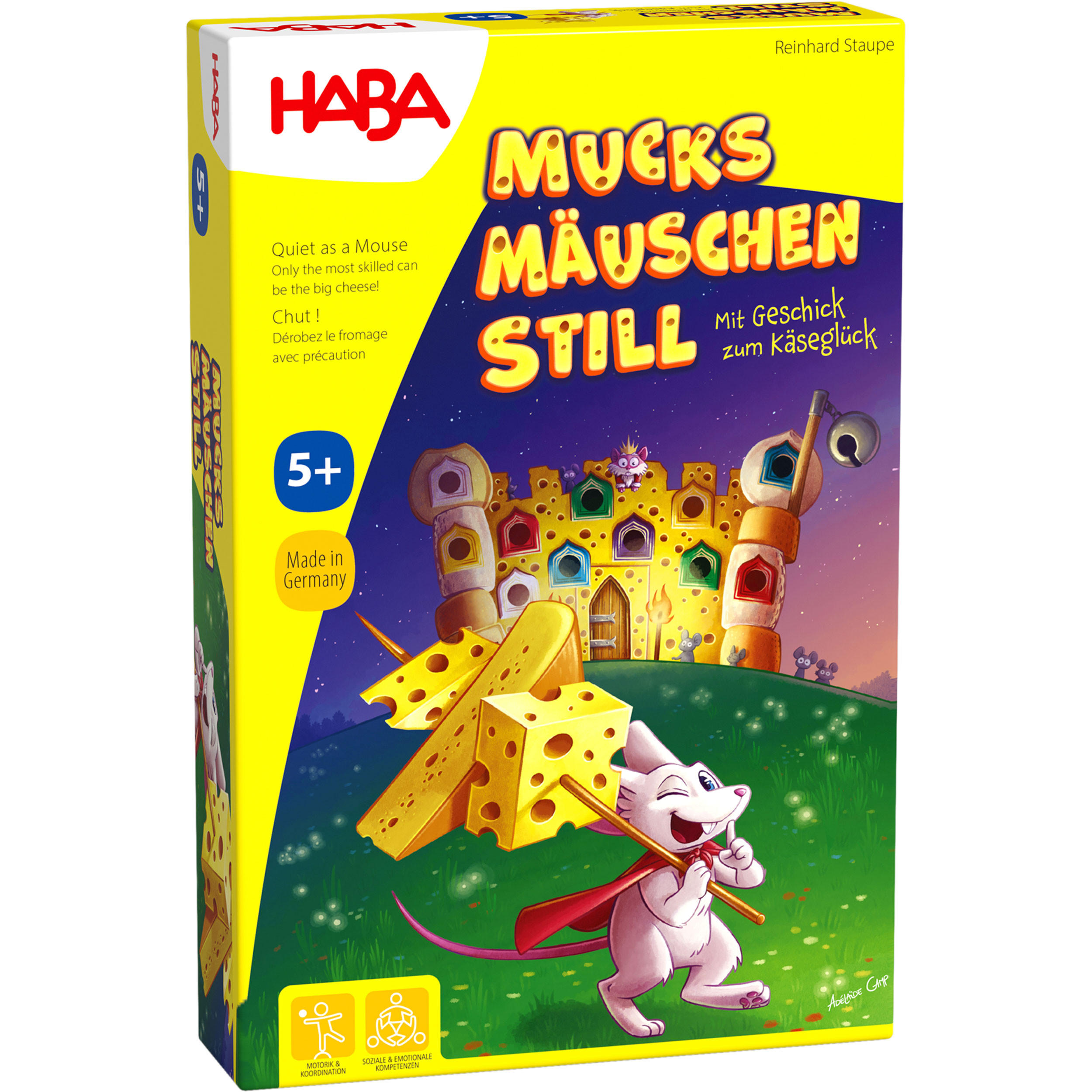 GESCHICKLICHKEITSSPIEL Mucksmäuschenstill, ab 5 Jahren - Multicolor, Naturmaterialien (15.7/23.7cm)