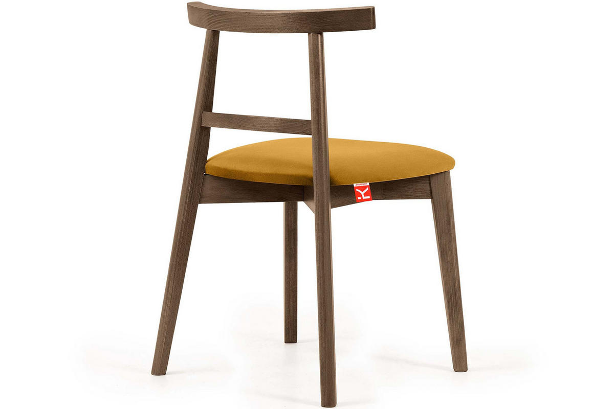 ESSTISCHSTÜHLE LILIO 2 St Vintage, Gelb / Lefkas-Eiche - Eichefarben/Gelb, Holz/Textil (47/76/45cm) - KONSIMO®