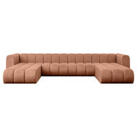 WOHNLANDSCHAFT modulares Sofa Joren-U2 - 410x177x70 cm Apricot - Koralle, Holzwerkstoff/Textil (410/70/177cm) - ALTDECOR
