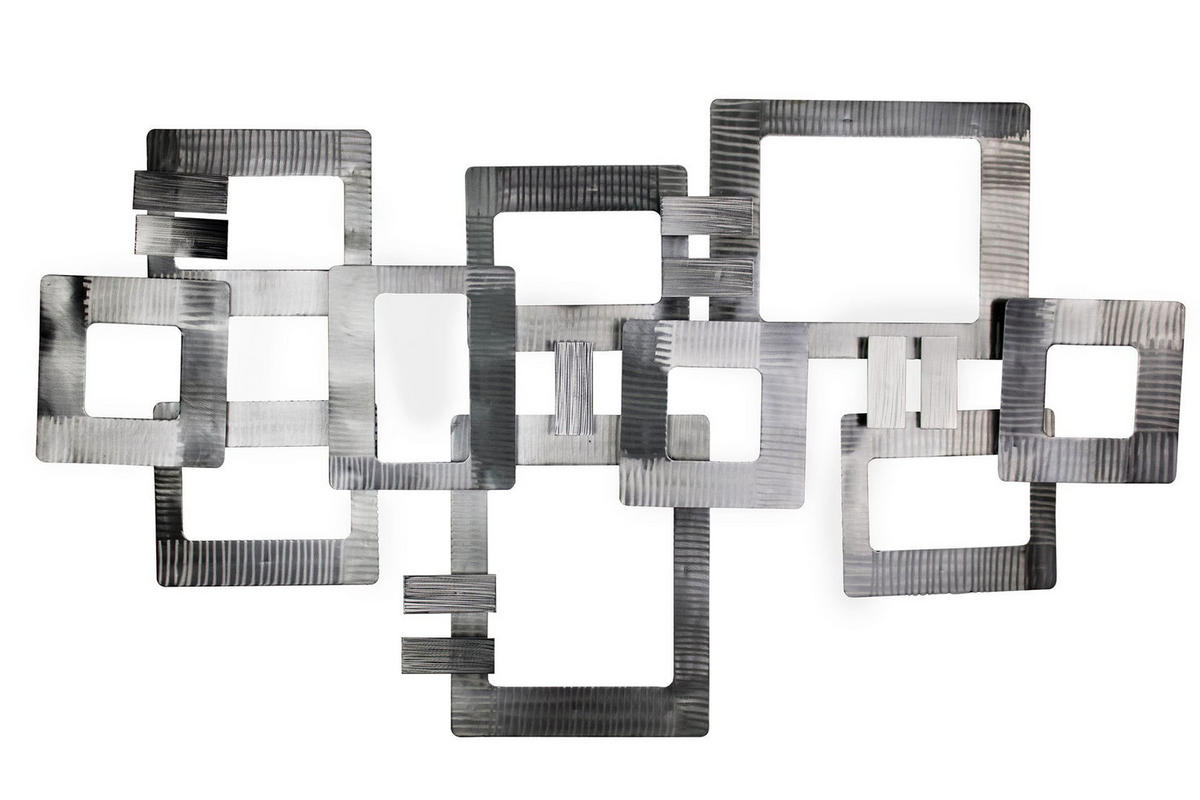 WANDDEKO Silber 110/64 cm - Silberfarben, Metall (2.6/64/7cm) - KUNSTLOFT