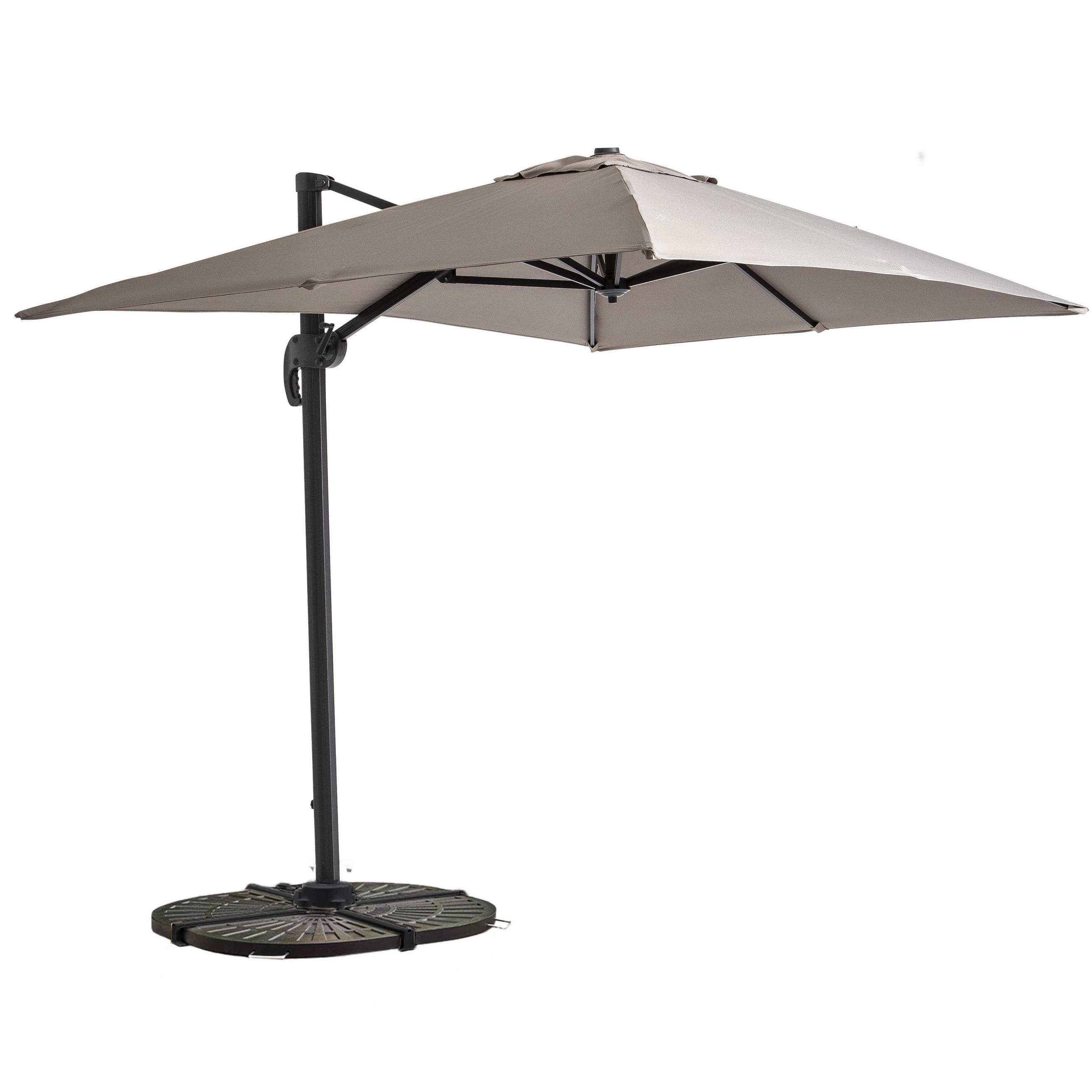 Oviala Sonnenschirm Taupe 300x200 cm