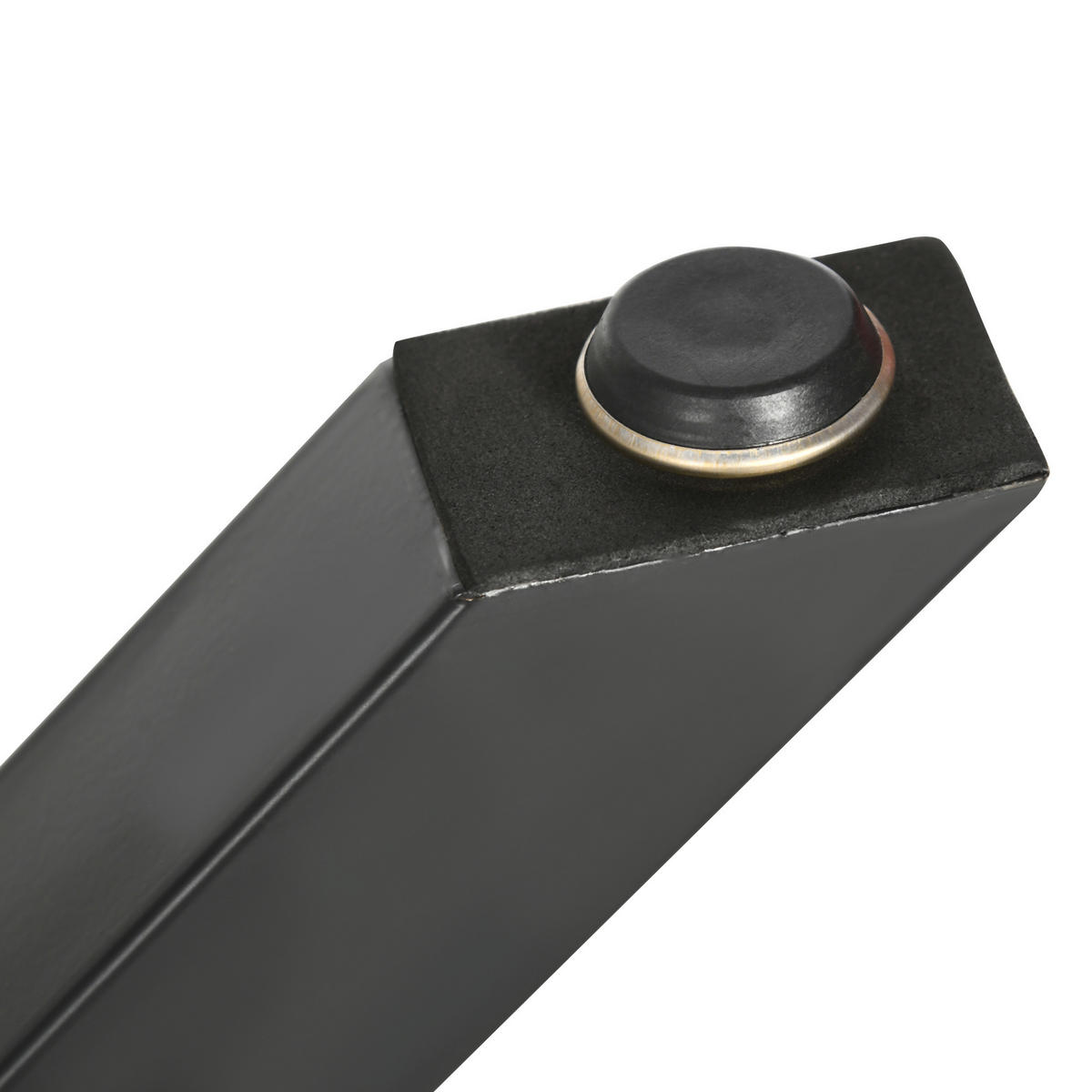 TISCHBEINE aus Stahl, 2 Stück, Schwarz - Schwarz, Metall (4/72/80cm) - HOMCOM