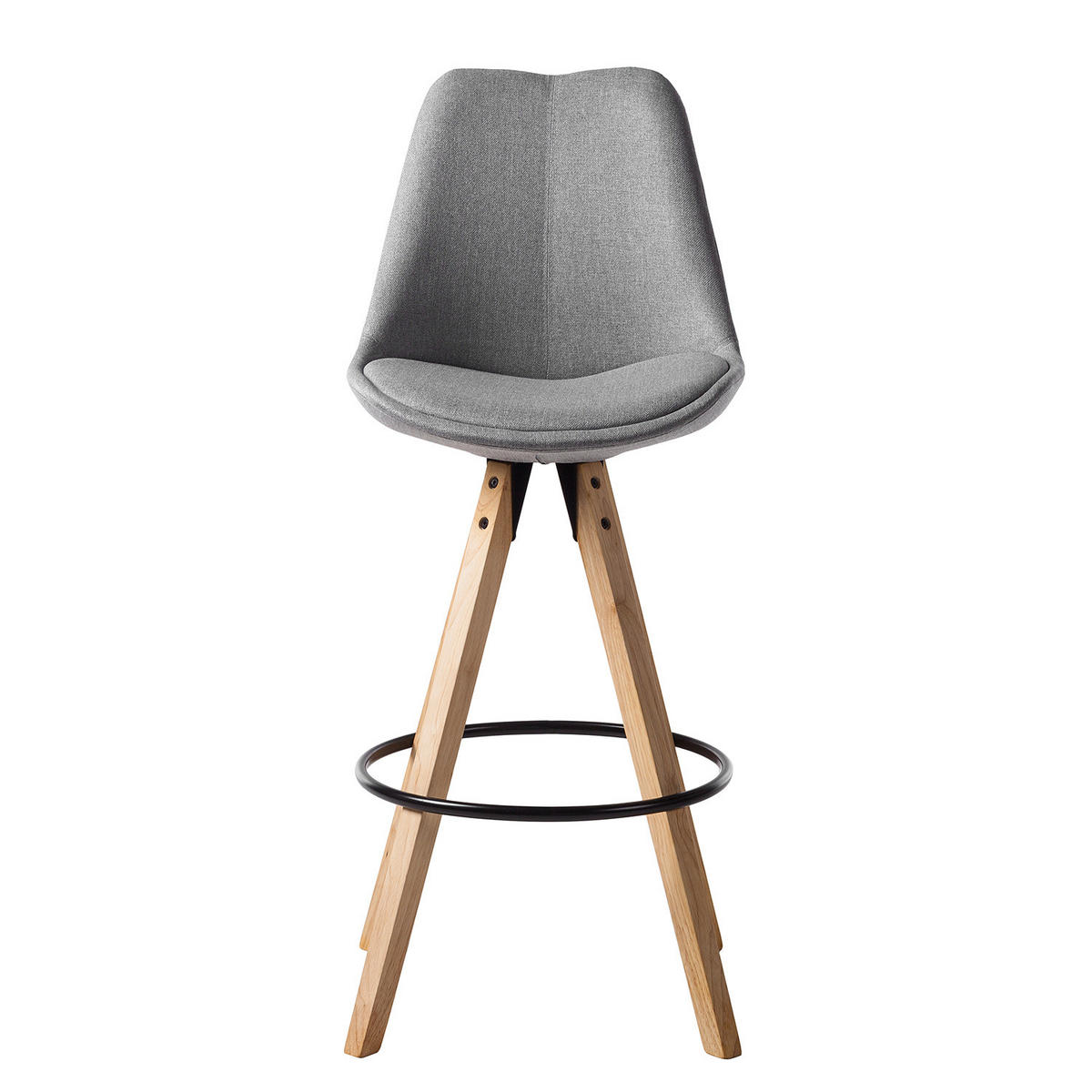 BARSTUHL-SET - Grau, Holz/Textil (49/112/55cm) - home24