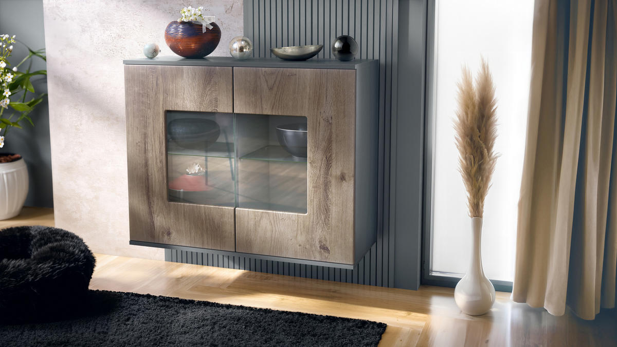 KOMMODE Grömitz Eiche Ribbeck - Alteiche, Holzwerkstoff (92.5/73.5/35cm) - Vladon