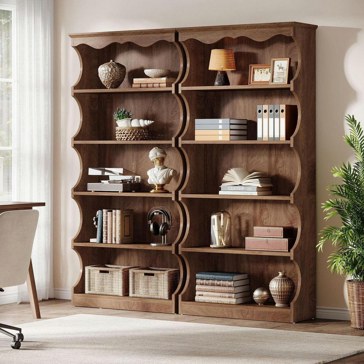 BÜCHERREGAL 6-Stufig Vintage Holz-Optik 80 x 30 x 178 cm - Braun, Holzwerkstoff (80/178/30cm)