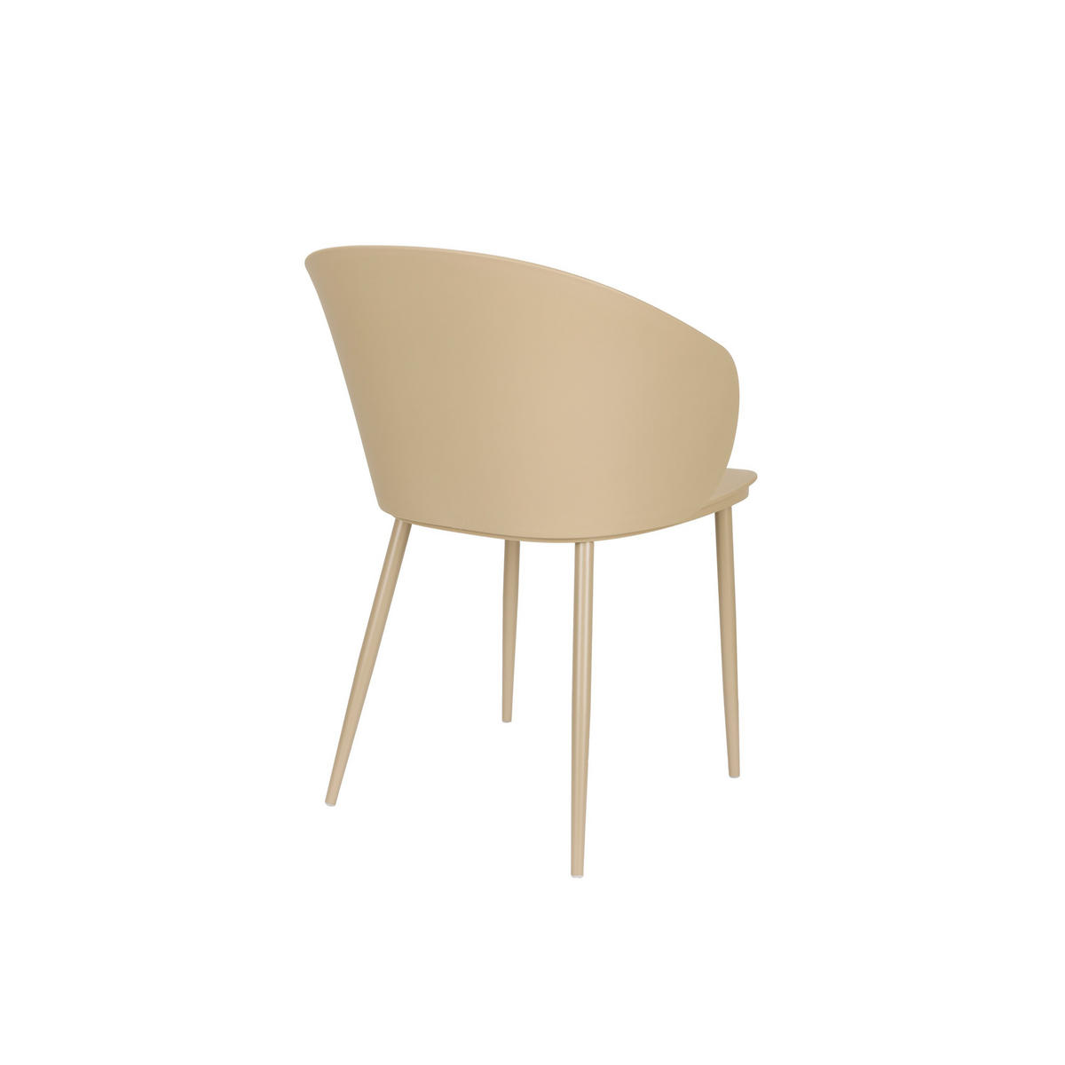 ESSZIMMERSTUHL Gigi Beige - 2 er Set - Weiß, Kunststoff (56.5/80.5/55.5cm) - Housecraft Living