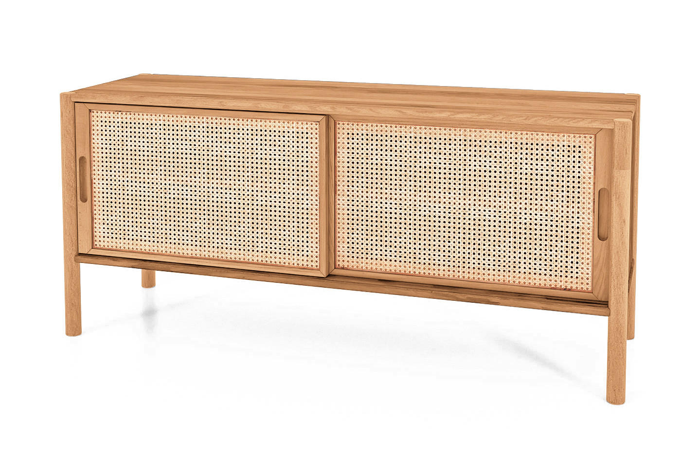 TV-SCHRANK INA Kernbuche - Ecru, Holz (142/64/46cm) - byoak