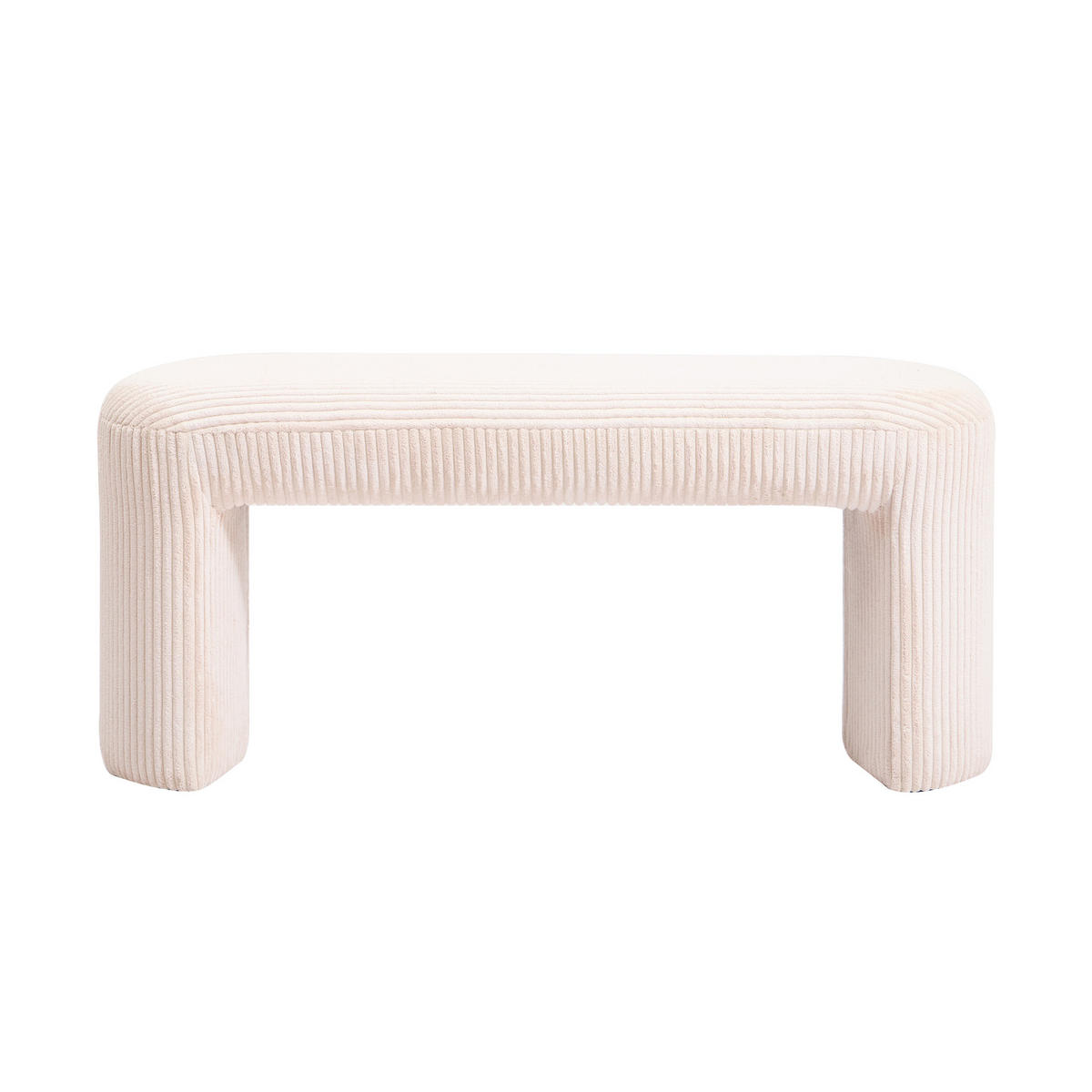 SITZBANK Samt Beige - Beige, Textil (90/41/35cm) - Nordlys
