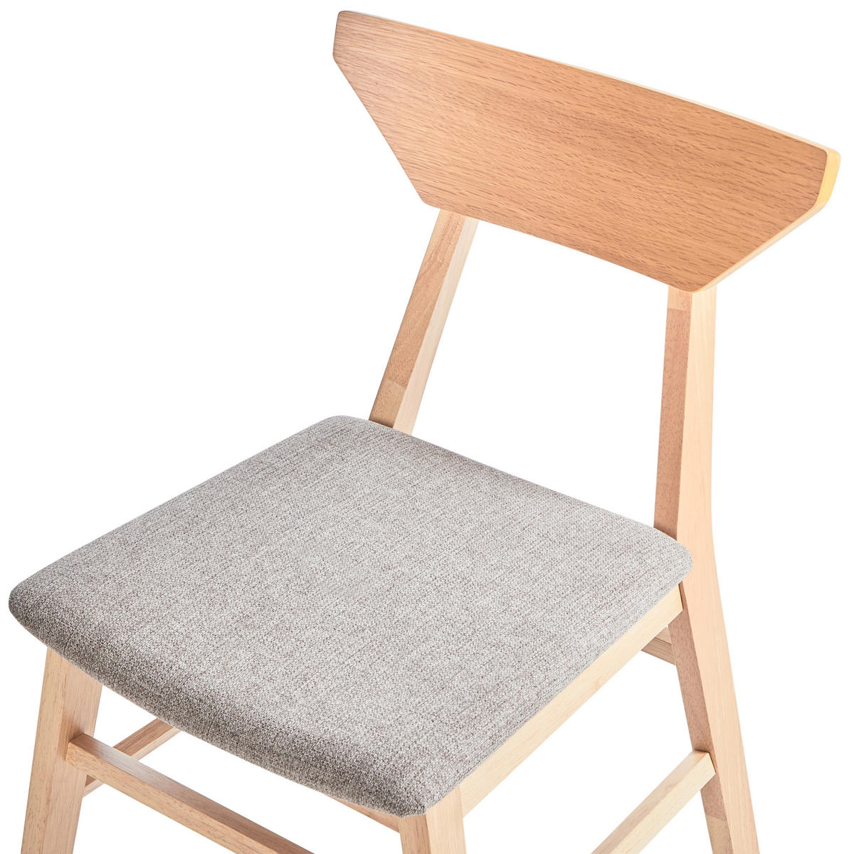 ESSZIMMERSTUHL 2er-Set Hellbraun Hopkins - Hellbraun/Beige, Holz (54/79/57cm) - Beliani