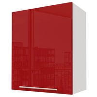 HÄNGESCHRANK Brerra W2/60 Weiß / RAL 3002 karminrot Hochglanz 60 / 32,5 / 72cm - Rot/Weiß, Holz/Holzwerkstoff (60/72/32.5cm) - Feldmann-Wohnen