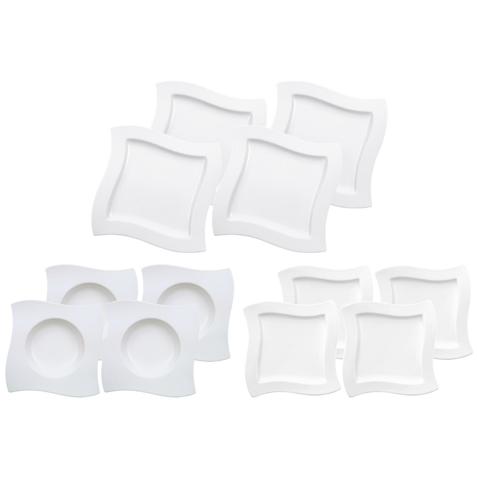 Villeroy & Boch Tellerset Weiß 2x2x2 cm