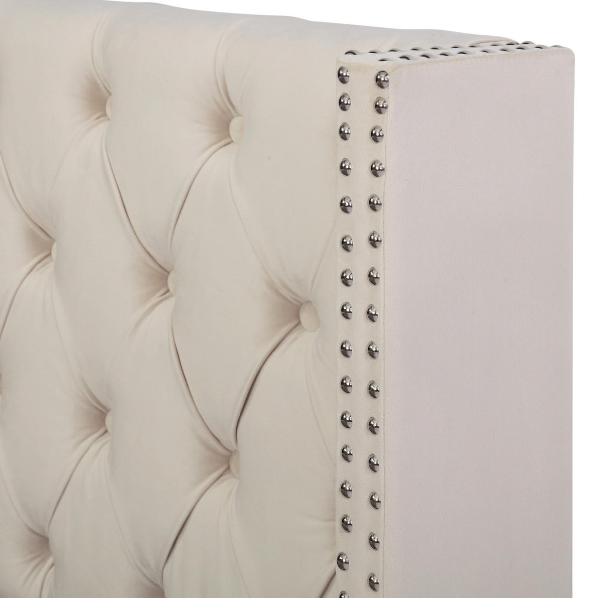 BETT mit Bettkasten 140x200 cm Samt Beige - Beige, Metall (140/200cm) - Beauniv