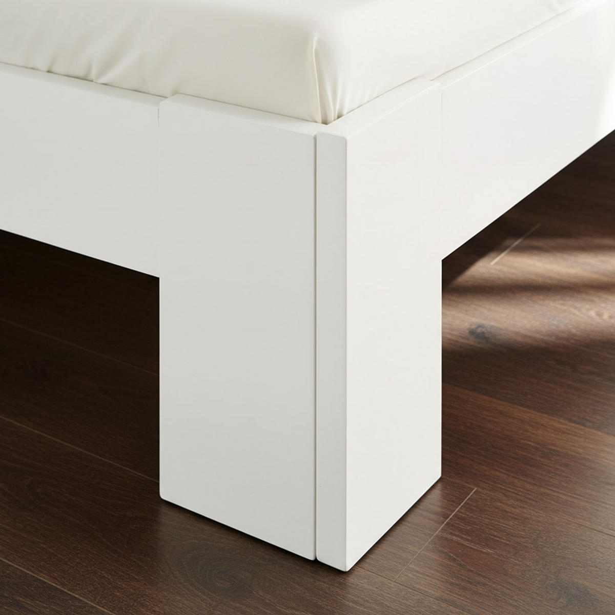 HOLZBETT Weiss 180/200 cm Doppelbett mit Lattenrost - Weiß, Holz (180/200cm) - Homestyle4u