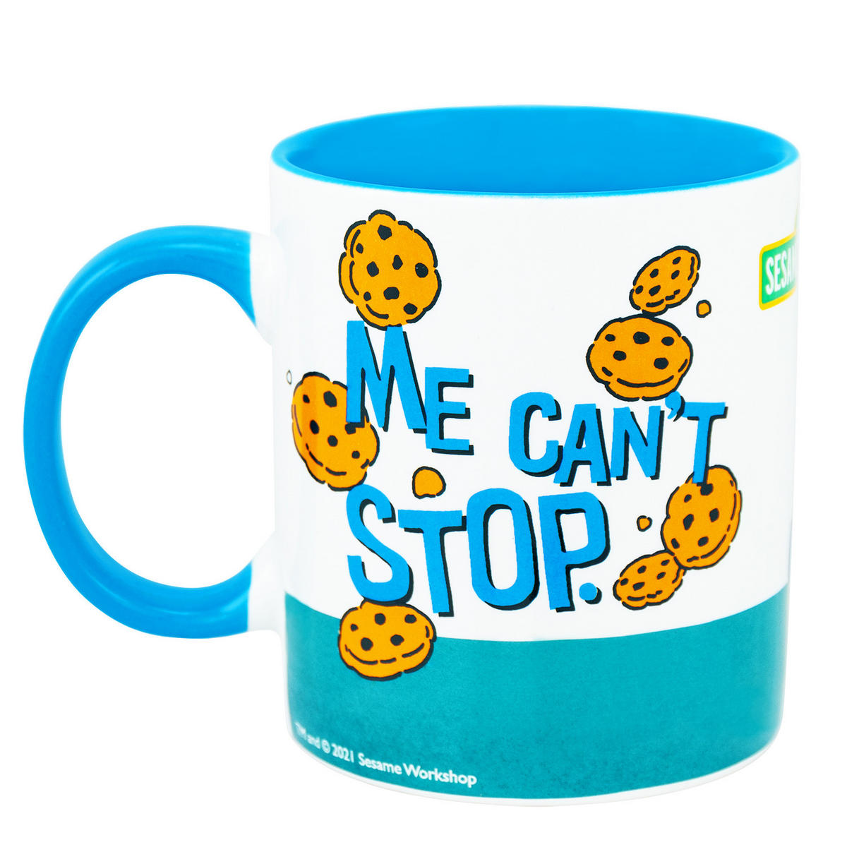 BECHER Sesamstraße Krümelmonster Me can't stop Weiß 320 ml - Weiß, Keramik (0.32L) - United Labels