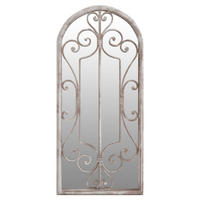 SPIEGEL Sandfarben 100x45 cm Eisen für den Innenbereich - Creme, Metall (100/45/1cm) - furnicato