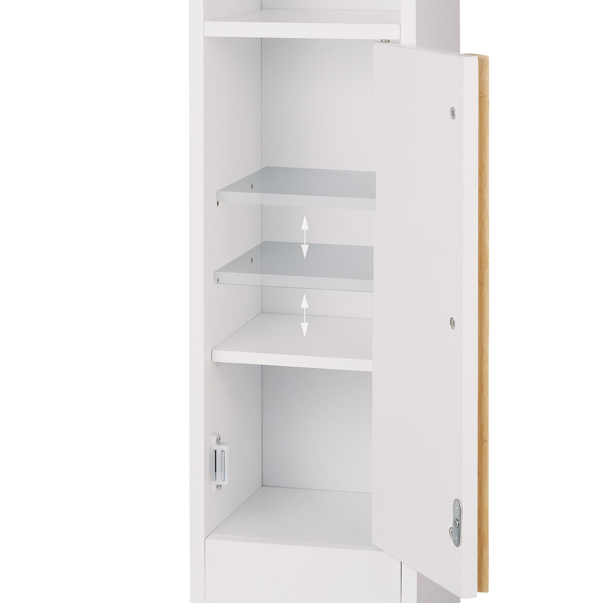 TOILETTENROLLENHALTER - Weiß, Holz/Holzwerkstoff (18.5/75.5/18.5cm) - Relaxdays