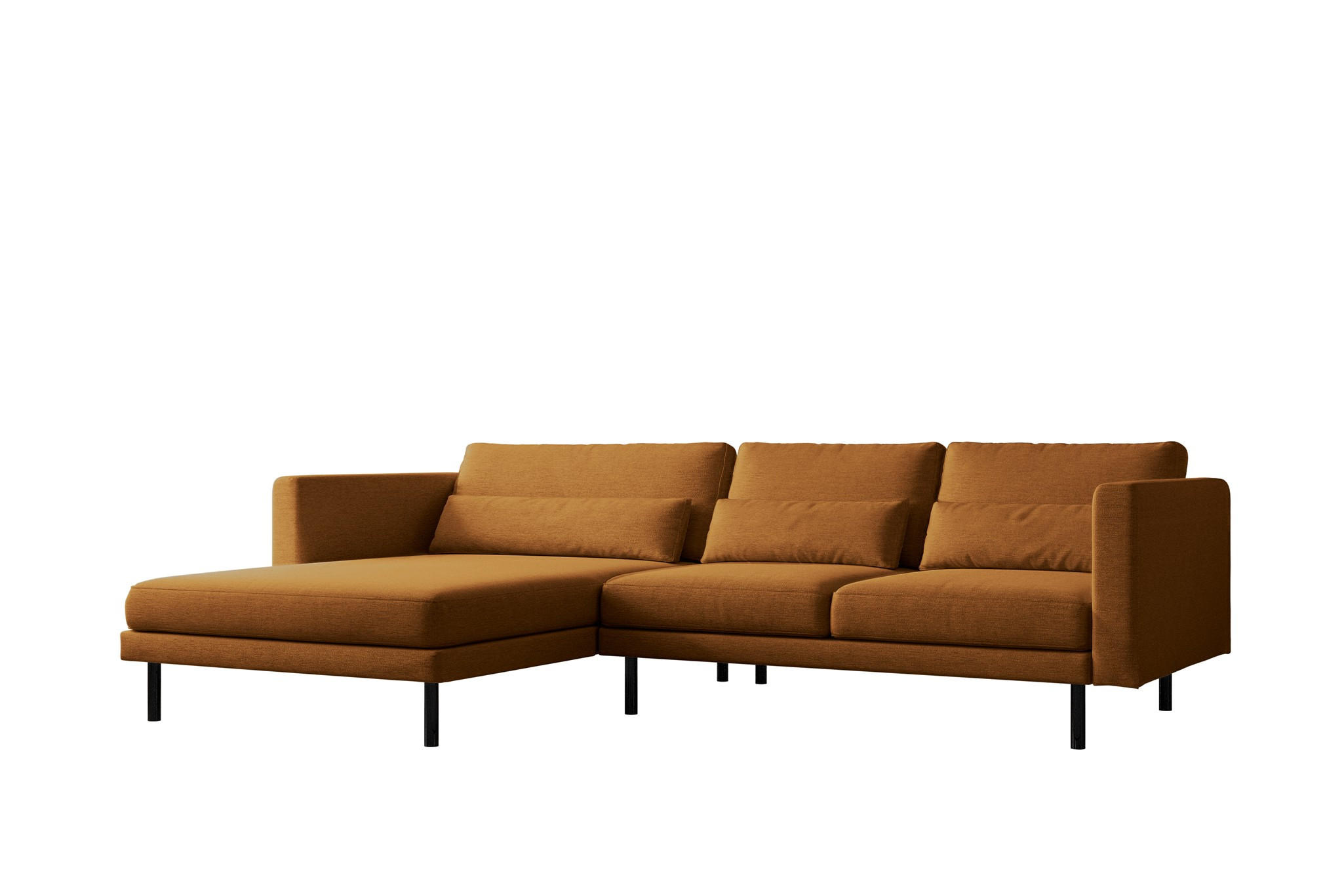ECKSOFA Agada In Verita - Kupferfarben, Holzwerkstoff/Textil (281/174cm) - Fun Möbel