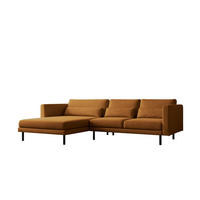 ECKSOFA Agada In Verita - Kupferfarben, Holzwerkstoff/Textil (281/174cm) - Fun Möbel