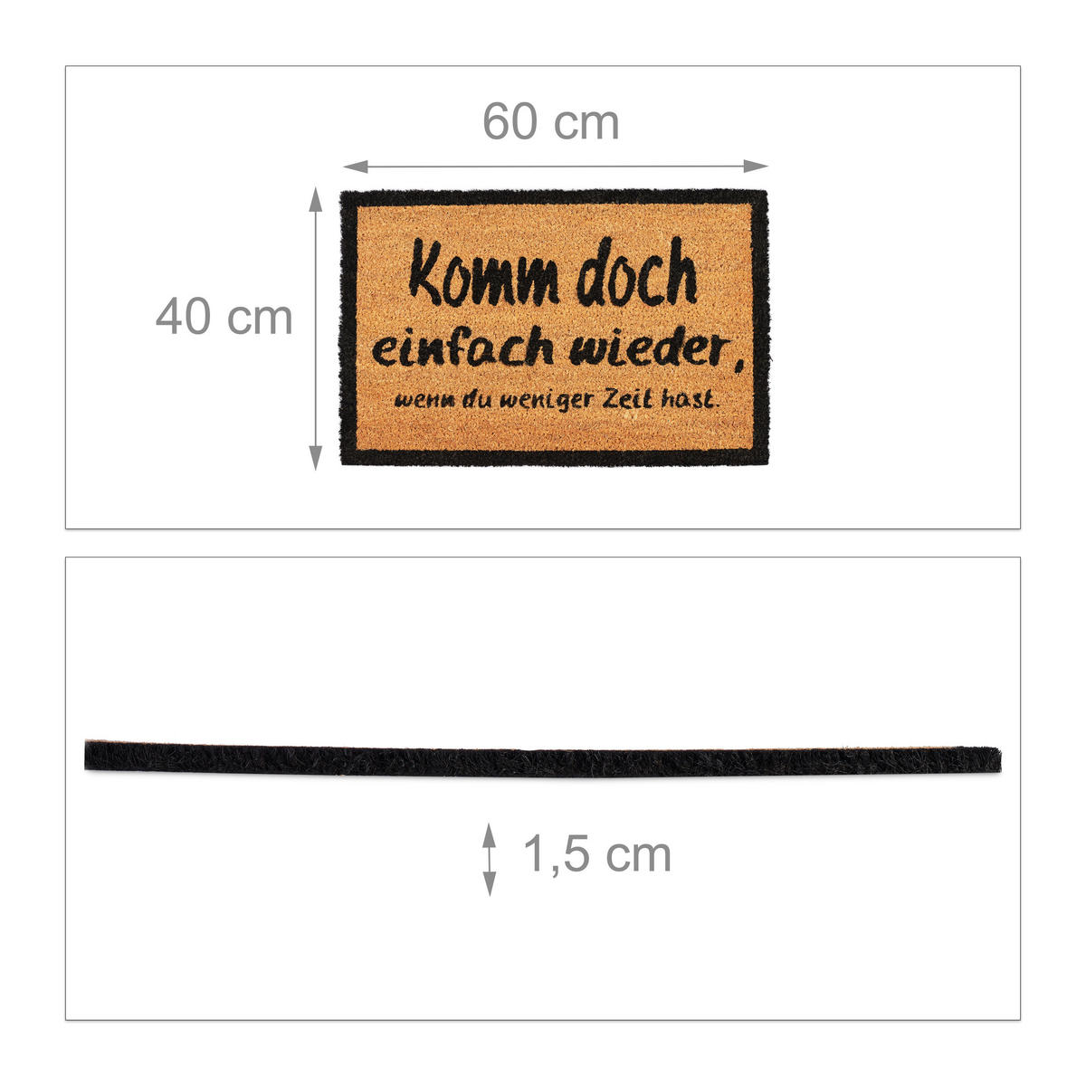 FUSSMATTE - Multicolor, Kunststoff/Textil (60/40cm) - Relaxdays