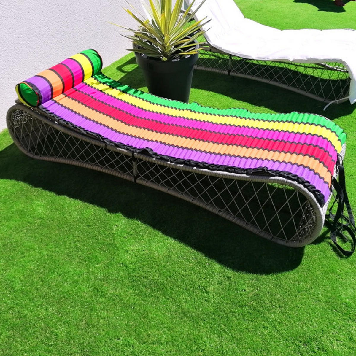 STRANDMATRAZE Happy Fresh 60x180 - Multicolor, Textil (60/180cm) - LE COMPTOIR DE LA PLAGE