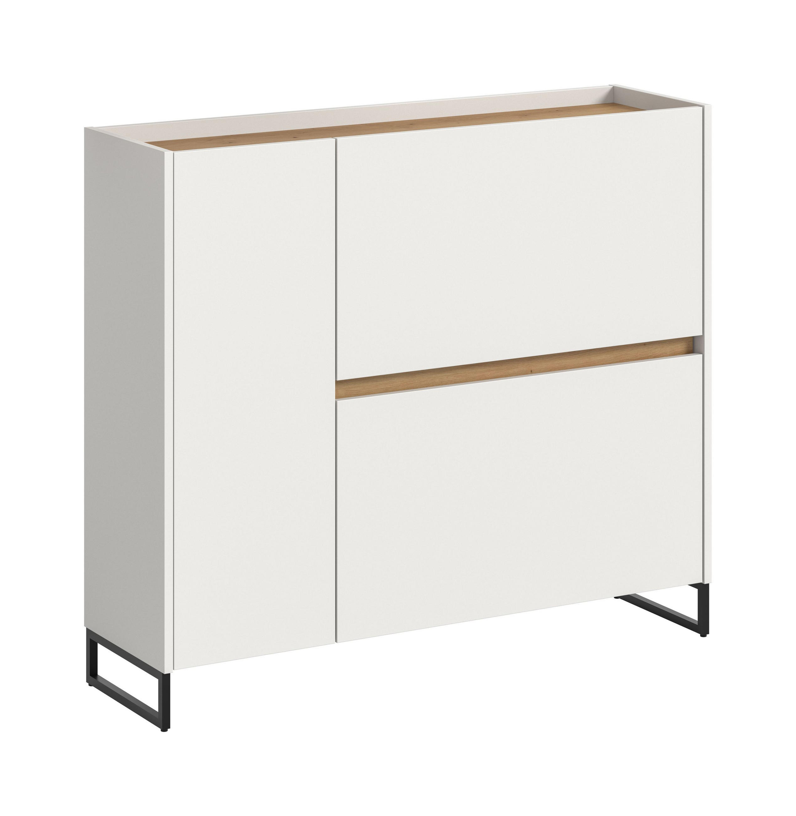 SCHUHKOMMODE DRIVE (B/H/T: ca. 110/94/32 cm) in Weiß/weiß - Weiß, Holzwerkstoff (110/94/32cm)