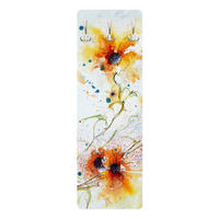 WANDGARDEROBE - Painted Flowers Orange 34/105 cm - Orange, Holzwerkstoff (34/105/1.6cm) - Bilderwelten