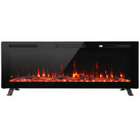 ELEKTROKAMIN Stahl Schwarz - Schwarz, Kunststoff/Metall (11/46/127cm) - HOMCOM