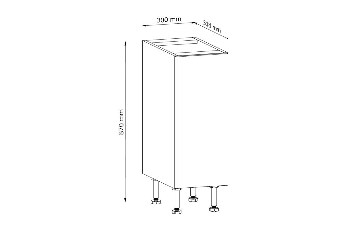 UNTERSCHRANK D30 P/L – Sorento Grün Sonoma Eiche – Grün / Sonoma Eiche - Sonoma Eiche/Grün, Holzwerkstoff (30/87/52cm) - ROYAL24_MARKT