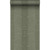 TAPETE Krokodil-Optik 53 cm x 10.05 m - Grün, Papier (53/1000cm) - Origin Wallcoverings