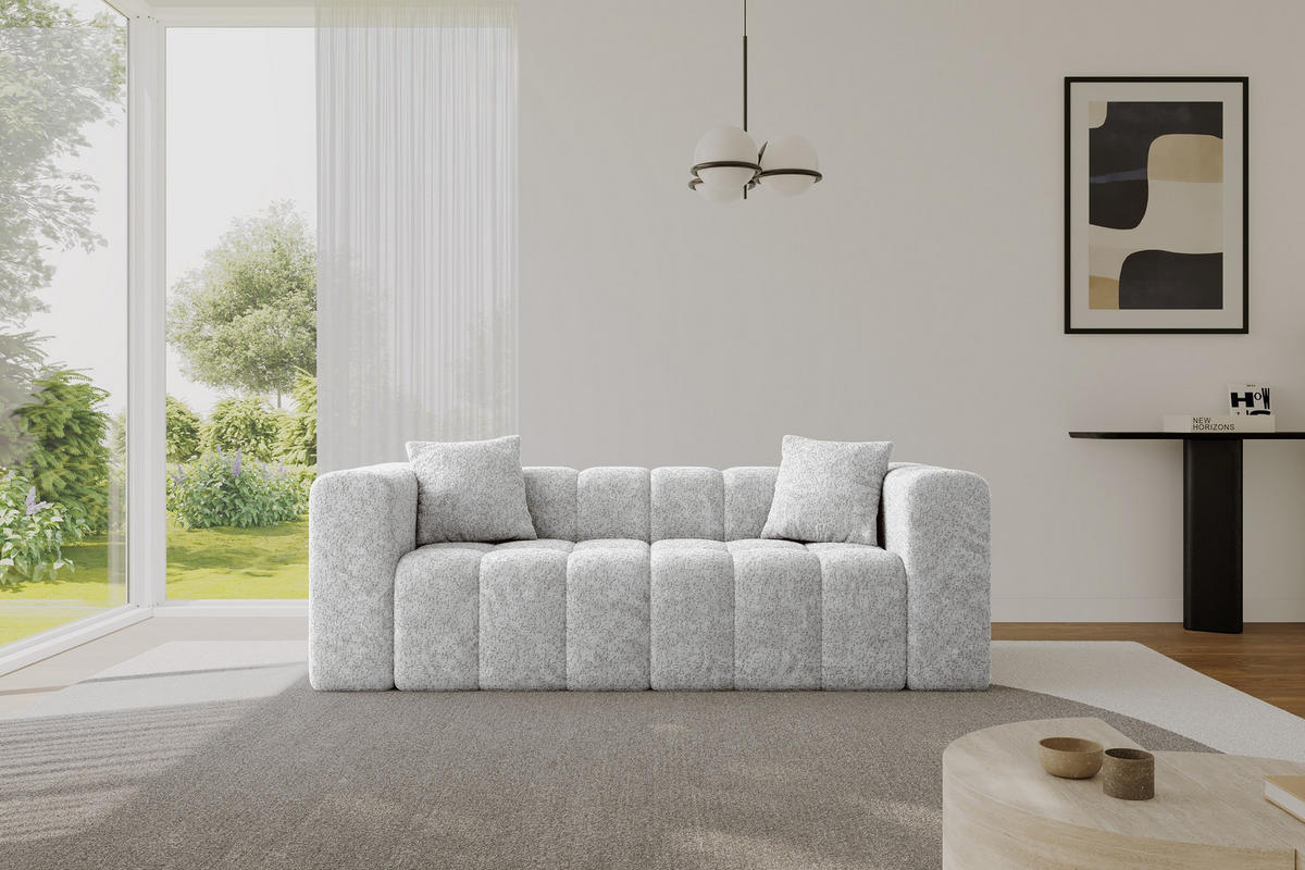 POHOVKA 2-MÍSTNÁ DONY-2 232x90x71 cm Šedá Žinylka - šedá/černá, kompozitní dřevo/textil (232/71/90cm) - ALTDECOR