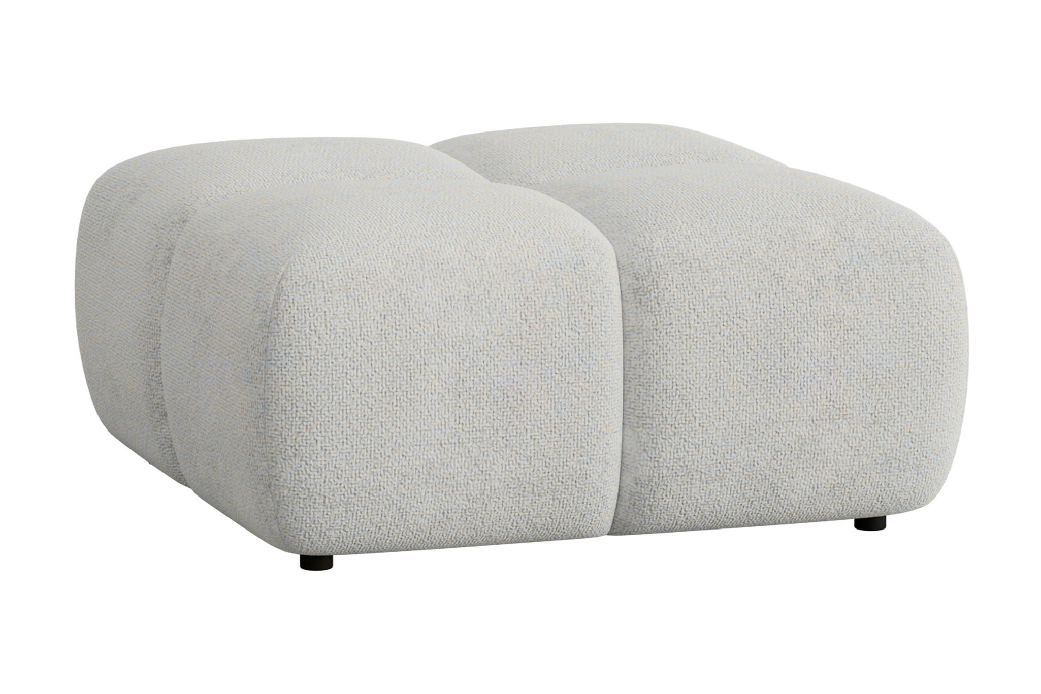 POLSTERHOCKER Vega - Weiß, Holzwerkstoff/Textil (90/45/90cm) - Fun Möbel