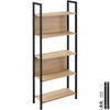 REGAL Westport,inklusive Kippschutz, 62 x 24 x 165,5 cm,Industrial Holz hell, Eiche Sonoma - Naturfarben, Holzwerkstoff (24/165.5/62cm) - tectake