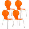 BESUCHERSTUHL Ede - 2er Set orange - Orange, Metall (43/86/45cm) - TPFLiving