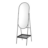 STANDSPIEGEL Perano - Schwarz, Glas/Metall (42/160/98cm) - [en.casa]