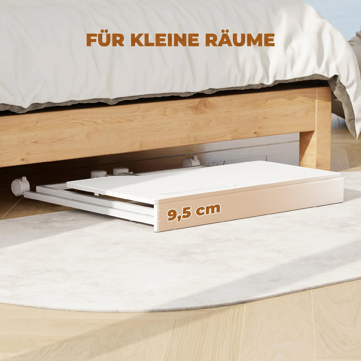 SCHREIBTISCH MDF Stahl Weiß - Weiß, Holzwerkstoff/Kunststoff (80/52/75cm) - HOMCOM