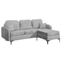 ECKSOFA Grau VENI L Mit Schlaffunktion Rechts - Grau, Textil (172/228cm) - Sepro Meble
