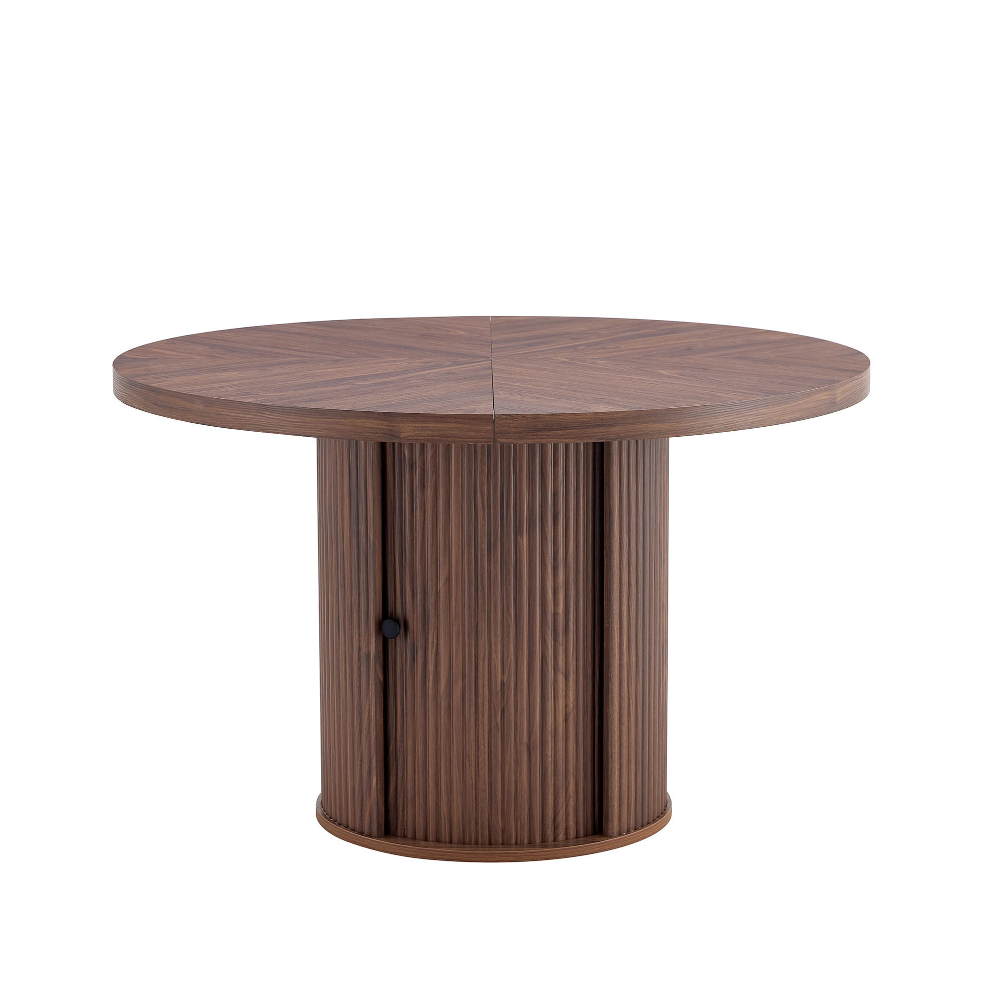 ESSTISCH Rund 115/74 cm mit Stauraum DE-40056 Nussbaum - Walnussfarben, Holzwerkstoff (115/115/74cm) - ComfortXL