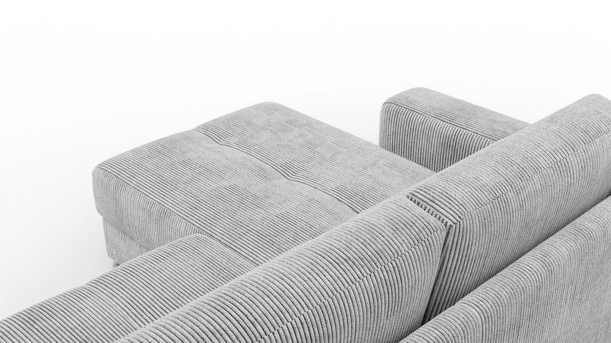 ECKSOFA OLI 4-Sitzer links, hellgrau - Hellgrau, Holz/Textil (295/172cm) - Courtois Laville