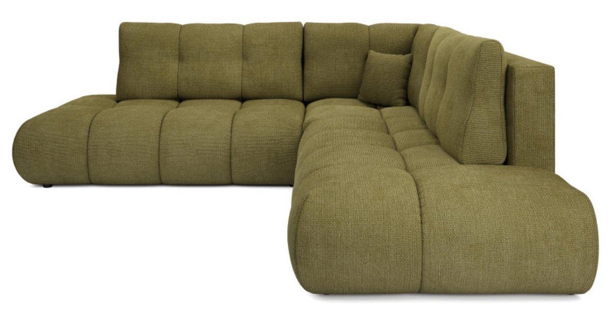 ECKSOFA Grün SOHI Flow 12 Ausziehbar Mit Schlaffunktion - Grün, Textil (266.5/266.5cm) - Sepro Meble